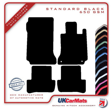 Mercedes C Class (W204) Auto Saloon/Estate 2007-2014 Black Tailored Carpet Car Mats HITECH
