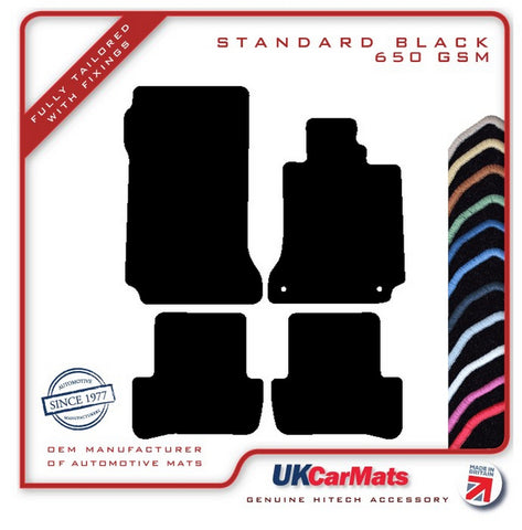 Mercedes C Class (W204) Manual Saloon/Estate 2007-2014 Black Tailored Carpet Car Mats HITECH