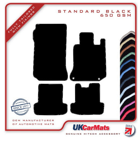 Mercedes C Class (W204) Coupe Automatic 2011-2015 Black Tailored Carpet Car Mats HITECH