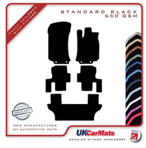 Mercedes R-Class W251 SWB 2006-2013 Black Tailored Carpet Car Mats HITECH