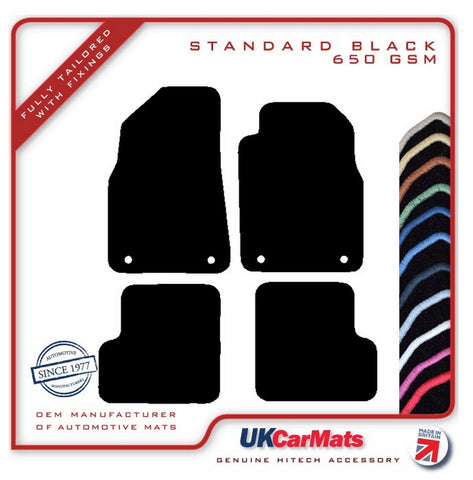 MG MG3 2013 onwards Black Tailored Carpet Car Mats HITECH