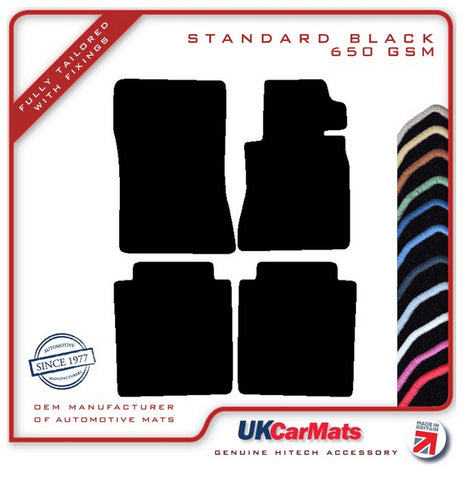 Mercedes S Class (W126) Saloon LWB 1982-1992 Black Tailored Carpet Car Mats HITECH