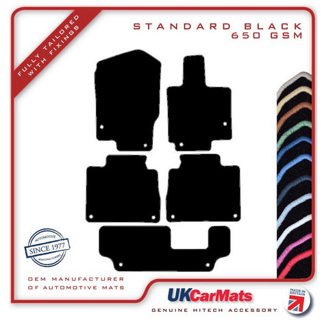 Mercedes GLE Class (W167) 7 Seater 2019 onwards Black Tailored Carpet Car Mats HITECH