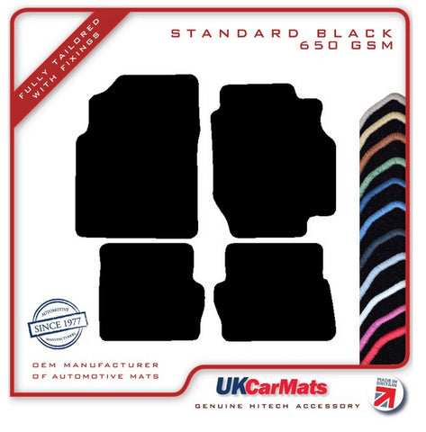 Nissan Almera 5dr 2000-2006 Black Tailored Carpet Car Mats HITECH