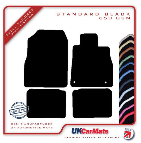 Nissan Micra Mk5 2017 onwards Black Tailored Carpet Car Mats HITECH