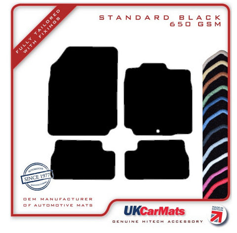 Nissan Micra Mk3 Facelift K12C (With Oem Fixing) 2008-2010 Black Tailored Carpet Car Mats HITECH