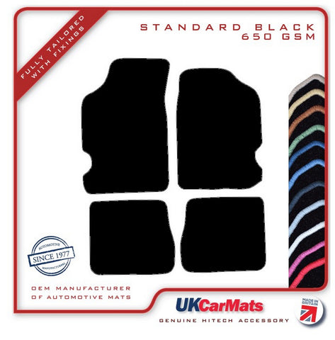 Peugeot 106 2000-2004 Black Tailored Carpet Car Mats HITECH
