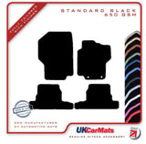 Peugeot 1007 2004-2009 Black Tailored Carpet Car Mats HITECH