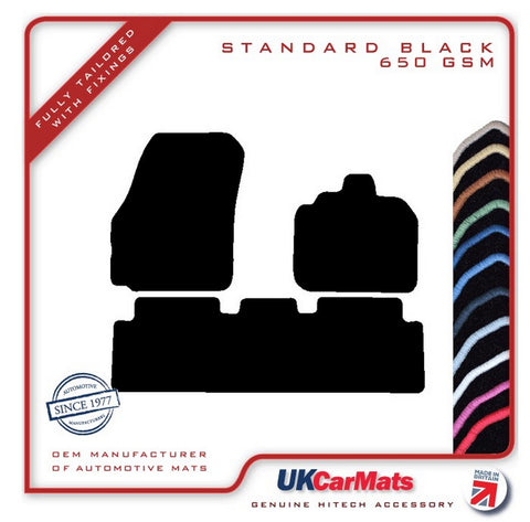 Renault Scenic 2003-2009 Black Tailored Carpet Car Mats HITECH