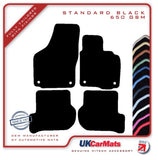 Skoda Octavia (Round Stud Fix Fronts Only) 2004-2013 Black Tailored Carpet Car Mats HITECH