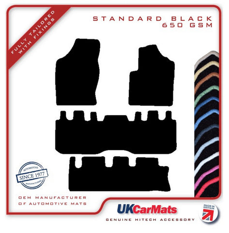 Seat Alhambra 2000-2010 Black Tailored Carpet Car Mats HITECH