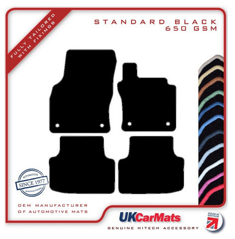 Skoda Octavia 4th Generation 2020 onwards Black Tailored Carpet Car Mats HITECH