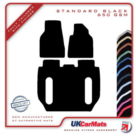 Tesla Model X 6 Seater 2015 onwards Black Tailored Carpet Car Mats HITECH