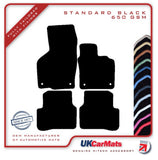 VW Passat (Round Stud Fixings) 2007-2015 Black Tailored Carpet Car Mats HITECH