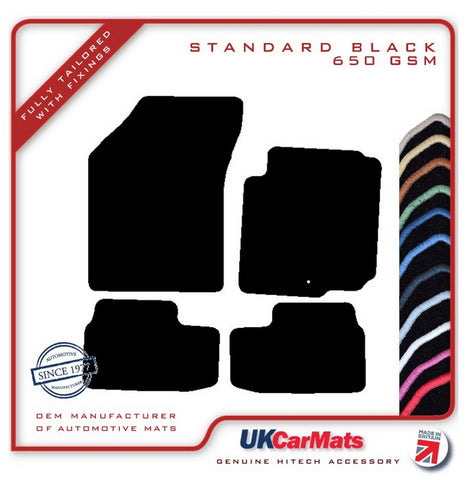 Vauxhall Agila 2007-2014 Black Tailored Carpet Car Mats HITECH