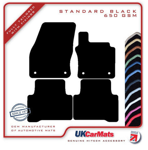 VW Touran 2015 onwards Black Tailored Carpet Car Mats HITECH