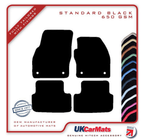 VW Polo 6 2018 onwards Black Tailored Carpet Car Mats HITECH