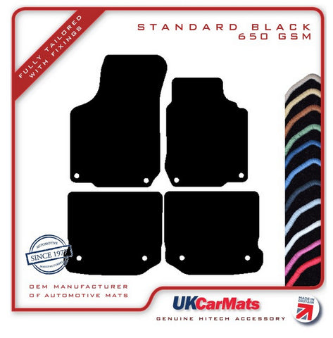 VW Bora  + V5 1999-2004 Black Tailored Carpet Car Mats HITECH