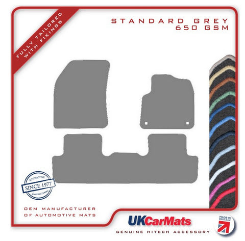 DS 7 Crossback 2017 onwards Grey Tailored Carpet Car Mats HITECH