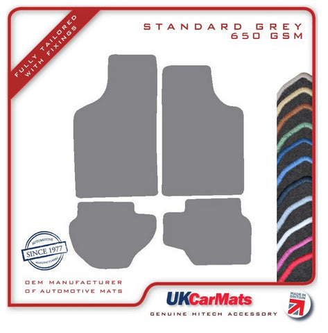 Ford Fiesta Mk1 / Mk2 1976-1989 Grey Tailored Carpet Car Mats HITECH