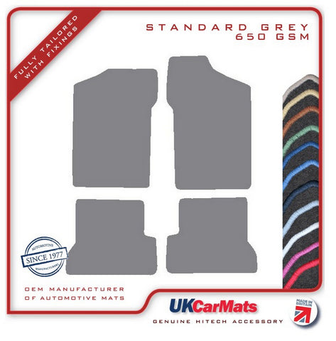 Fiat Siecento 1998-2003 Grey Tailored Carpet Car Mats HITECH