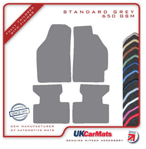 Fiat Punto 1999-2006 Grey Tailored Carpet Car Mats HITECH