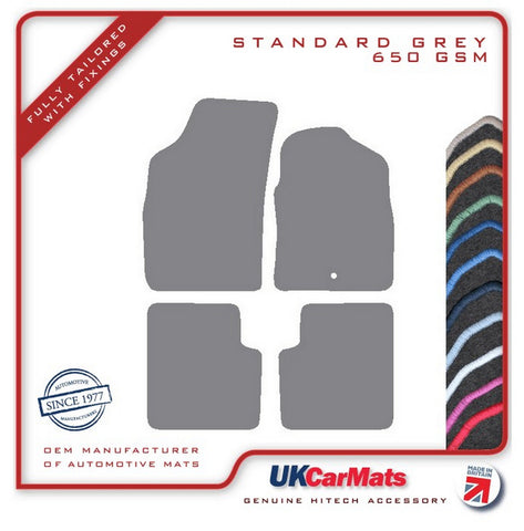 Fiat 500 2007-2014 Grey Tailored Carpet Car Mats HITECH