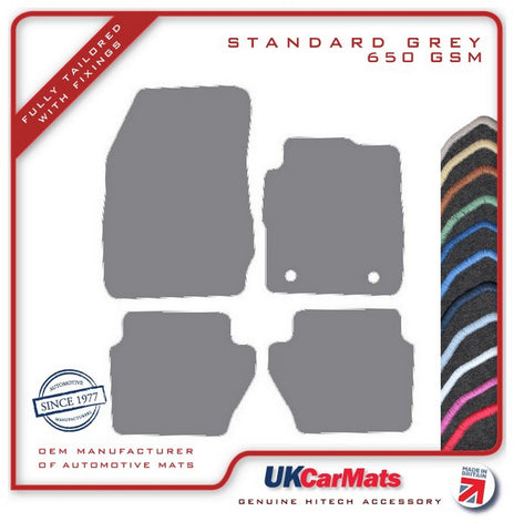 Ford Fiesta Mk7 2008-2011 Grey Tailored Carpet Car Mats HITECH