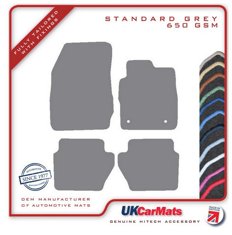Ford Fiesta Mk7 (Facelift) 2011-2017 Grey Tailored Carpet Car Mats HITECH