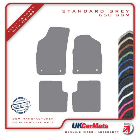 Fiat 500 2014 onwards Grey Tailored Carpet Car Mats HITECH