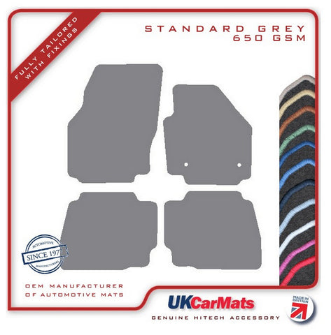 Ford Mondeo Mk4 (Round Fixings) 2012-2014 Grey Tailored Carpet Car Mats HITECH