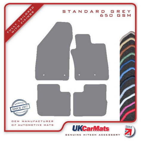 Fiat Tipo Hatchback 2016 onwards Grey Tailored Carpet Car Mats HITECH