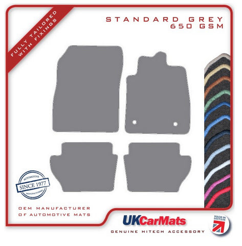 Ford Fiesta Mk8 2017 onwards Grey Tailored Carpet Car Mats HITECH