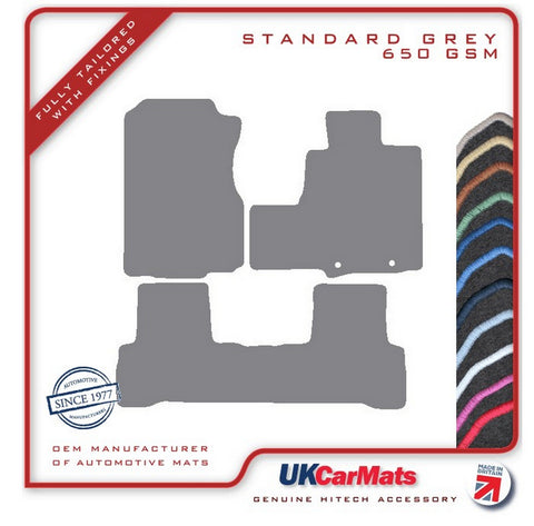 Honda CR-V (FOR MODELS WITH PLASTIC RINGS) 2007-2012 Grey Tailored Carpet Car Mats HITECH