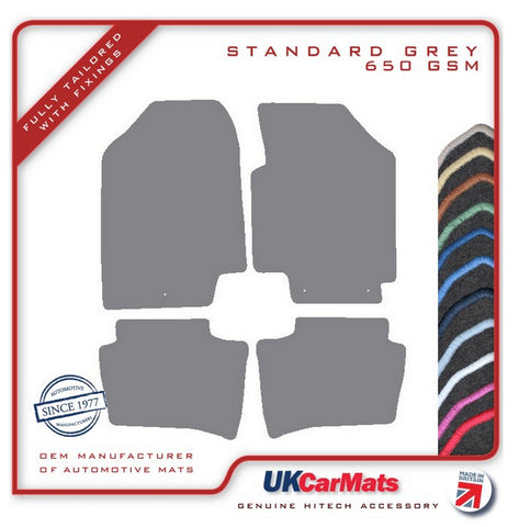 Hyundai i20 (2 Fixings) 2010-2014 Grey Tailored Carpet Car Mats HITECH