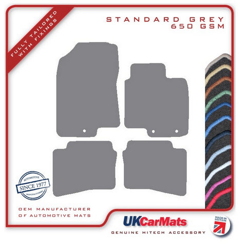 Hyundai i20 2015-2020 Grey Tailored Carpet Car Mats HITECH