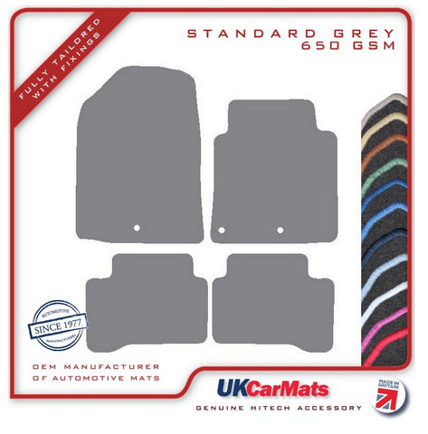 Hyundai Ioniq 2016 onwards Grey Tailored Carpet Car Mats HITECH