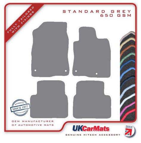 Honda Civic 5dr 2017 onwards Grey Tailored Carpet Car Mats HITECH