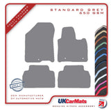 Hyundai Santa Fe (5 Seat) 2018 onwards (NOT FOR HYBRID MODELS!) Grey Tailored Carpet Car Mats HITECH