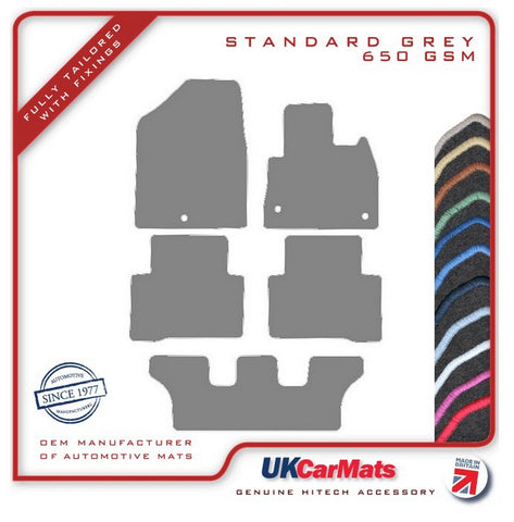 Hyundai Santa Fe (7 Seat) 2012-2018 Grey Tailored Carpet Car Mats HITECH