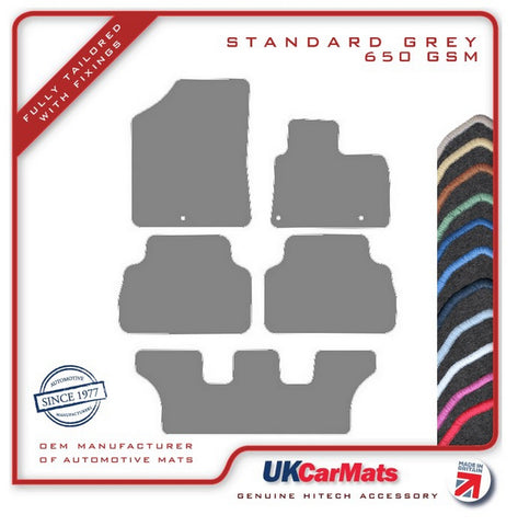 Hyundai Santa Fe (7 Seat) Hybrid 2018 onwards Grey Tailored Carpet Car Mats HITECH
