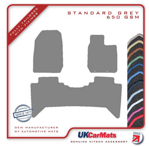 Isuzu D-Max V-Cross Single Rear 2021 onwards Grey Tailored Carpet Car Mats HITECH