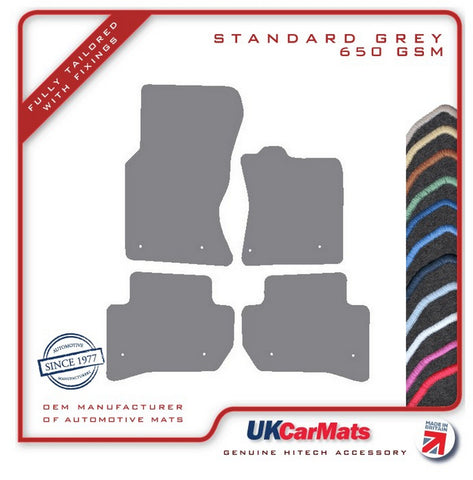 Jaguar F-Pace Manual 2016 onwards Grey Tailored Carpet Car Mats HITECH