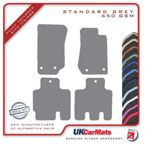 Jeep Wrangler 4Dr (JK) Double Eyelet 2007-2017 Grey Tailored Carpet Car Mats HITECH