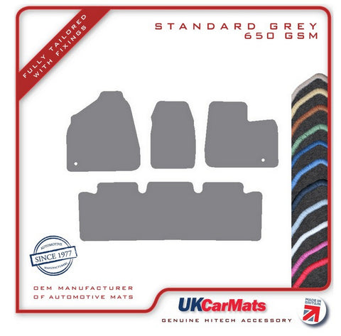 Kia Sedona 2006-2014 Grey Tailored Carpet Car Mats HITECH