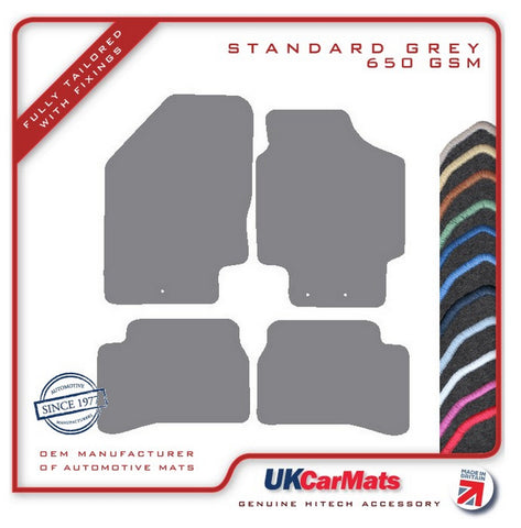 Kia Rio 2009-2011 Grey Tailored Carpet Car Mats HITECH