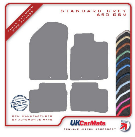 Kia Picanto 2011-2017 Grey Tailored Carpet Car Mats HITECH