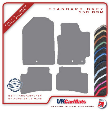 Kia Rio 2018 onwards Grey Tailored Carpet Car Mats HITECH