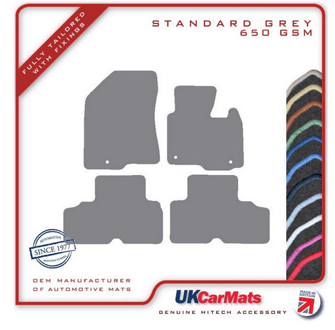 Kia Carens 2013-2019 Grey Tailored Carpet Car Mats HITECH