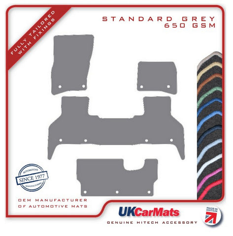 Land Rover Defender L663 130 8 Seater 2020 onwards Grey Tailored Carpet Car Mats HITECH